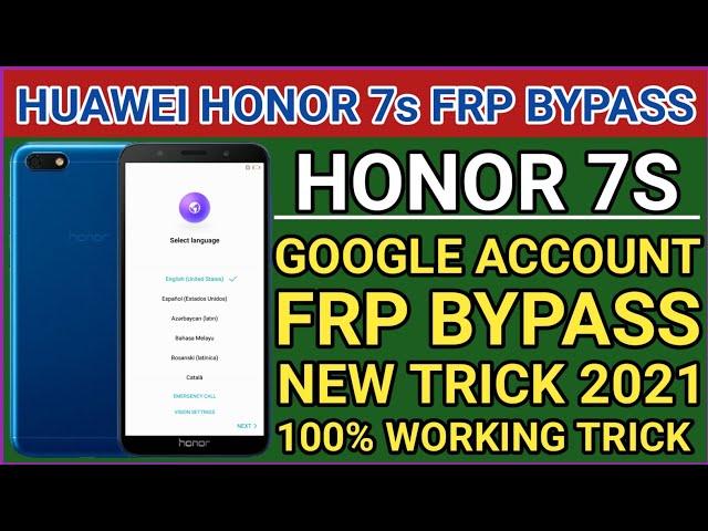 Honor 7s Frp Bypass Without Pc | Huawei honor 7s Google Account Bypass