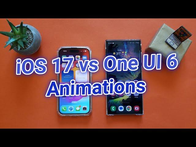 iOS 17 Beta 6 vs One UI 6 Beta 1 Animations (4K60FPS)