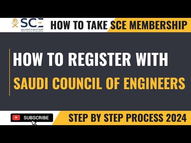 How to Register with Saudi Council of Engineers | Saudi Council of Engineers Membership Procedure