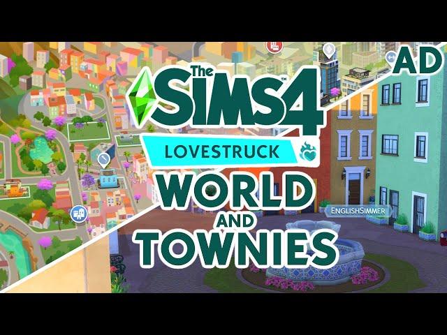 Lovestruck world and townies first look! Ciudad Enamorada overview