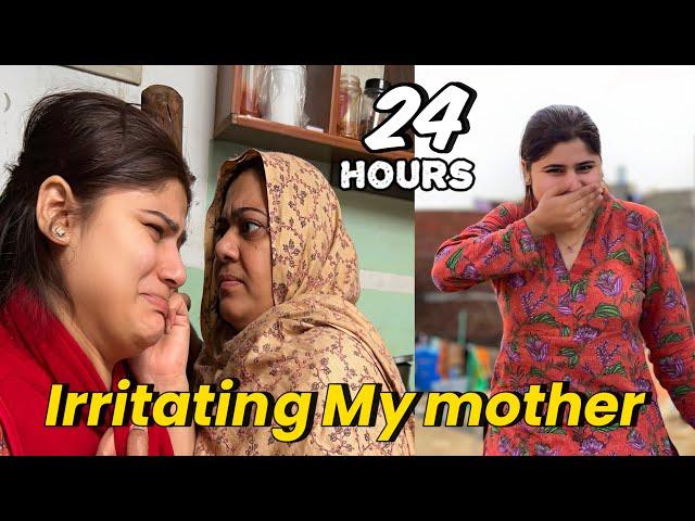 Irritating My mother For 24 hoursshe cried ||Alizay vlogs||