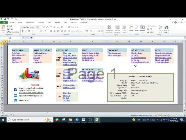 Hướng dẫn thiết lập phần mềm kế toán bằng Excel - Giới thiệu
