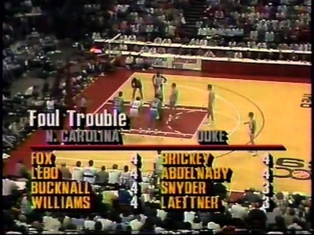 03/12/1989 ACC Final:  #9 North Carolina Tar Heels vs.  #7 Duke Blue Devils