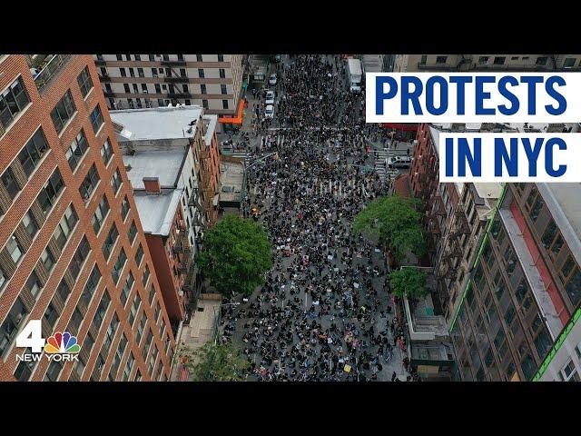 Tens of Thousands March Through New York City for George Floyd | NBC New York