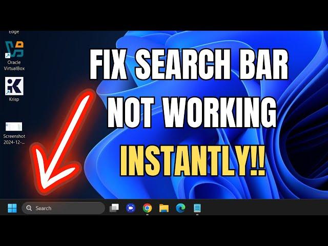 How To Fix Windows 11 Search Bar Not Working Like A PRO!