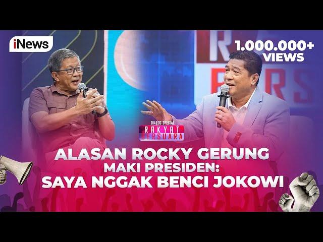 Rocky Gerung Beberkan Alasan Berani Menghina Presiden - Rakyat Bersuara 03/09