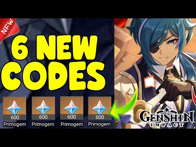 All New!! 6 GENSHIN IMPACT REDEEM CODES 2024 - GENSHIN IMPACT CODES 2024 - GENSHIN CODES