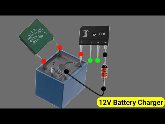 Make Easy 12V Battery Charger For 12V Lead Acid Battery