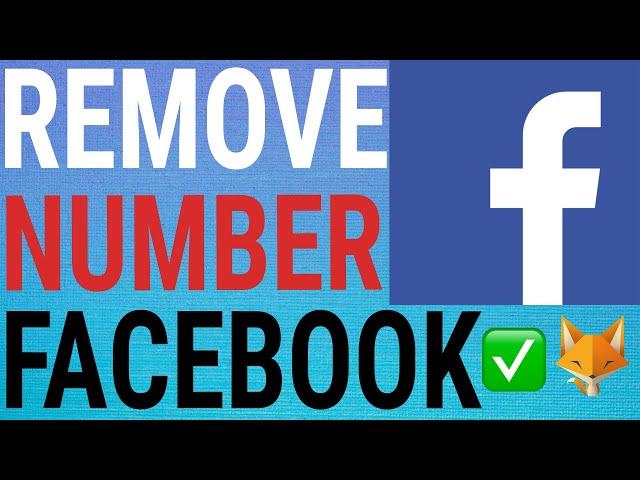 How To Remove Phone Number From Facebook