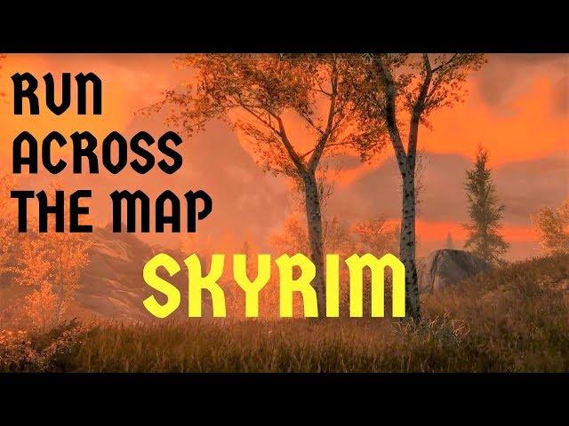 HOW BIG IS THE MAP in Skyrim? Run Across the Map