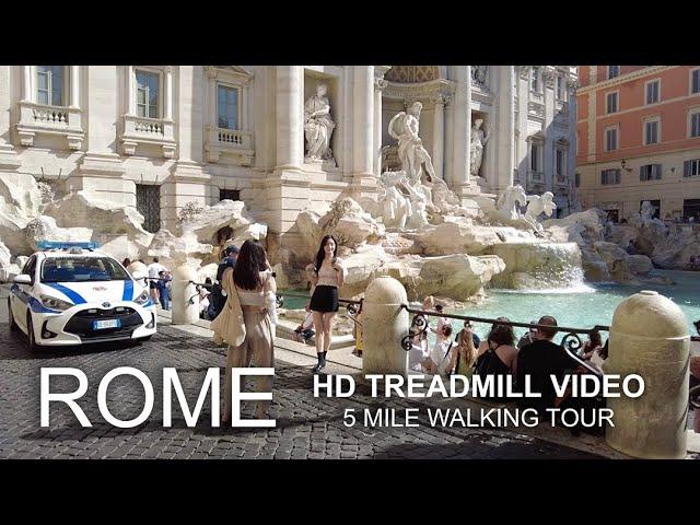 Rome, Italy // HD Walking Scenery // Historic Tour // Treadmill Video