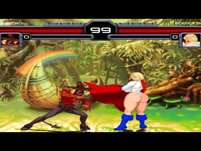 POWER GIRL vs SCARECROW - Super Epic FightDC Injustice Mugen Comics Battle Tribute 2024