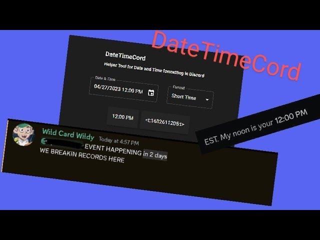 How to put a timestamp PROPERLY in discord