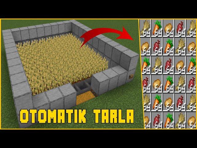 Minecraft Otomatik Tarla ( Auto Field Farm ) Farmı Nasıl Yapılır ? l Minecraft Sistemler