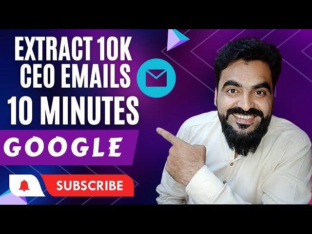 How To Extract CEO Emails from Google Search in Bulk | Free Email Extractor Chrome Extension