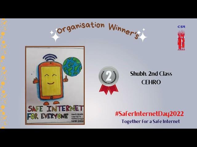 Organisation winners of the drawing competition on "Safer Internet Day - 2022"