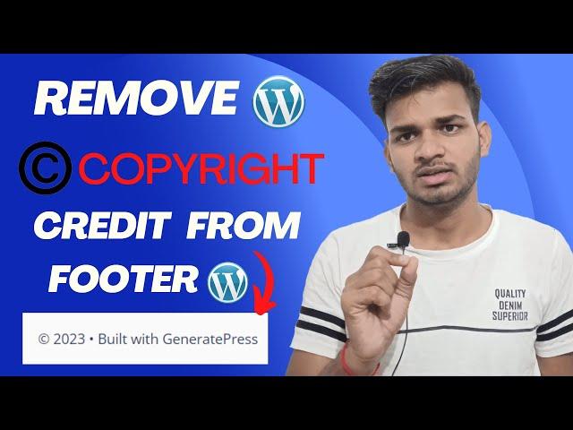 How to Remove WordPress Footer Credit Using Plugins |  Remove footer credit from WordPress theme