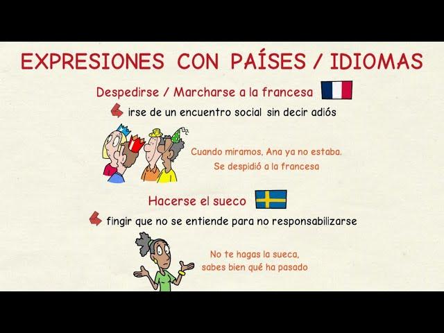 Aprender español: Expresiones con países e idiomas (nivel avanzado)