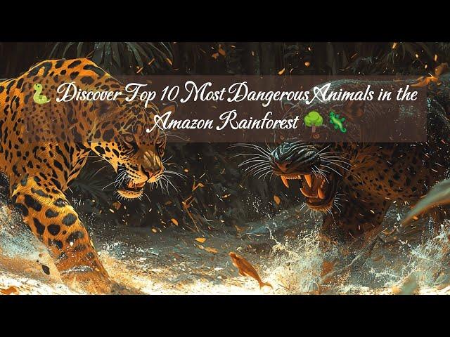 Top 10 Most Dangerous Animals in the Amazon Rainforest