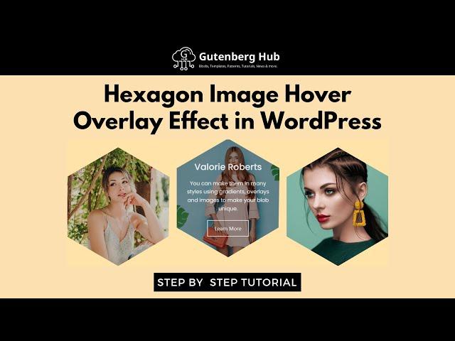 How to Create Hexzagon Image Hover Overlay Effect in WordPress | WordPress design Tips and Tricks