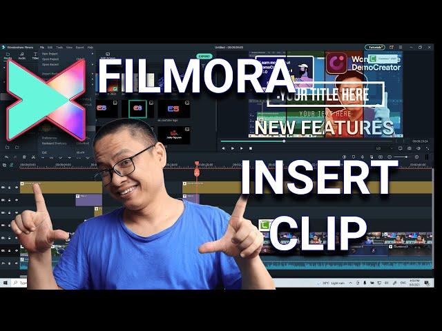 How to INSERT a Video In Wondershare Filmora X?