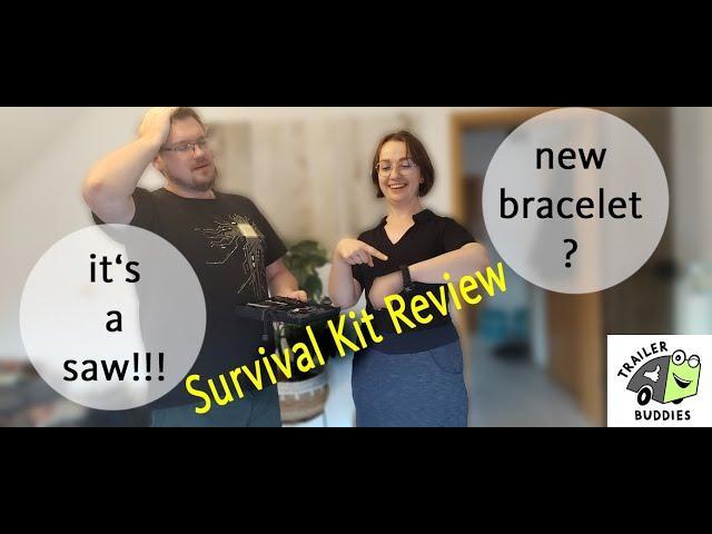 Buddies vs. Wild | Reviewing a survival kit | Olga gets hands on survival gear for the first time