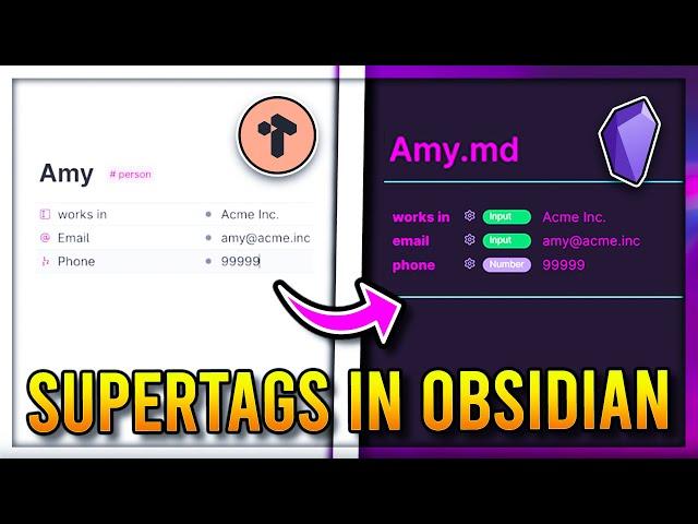 Make Tana Supertags  in Obsidian using the Metadata Menu Plugin