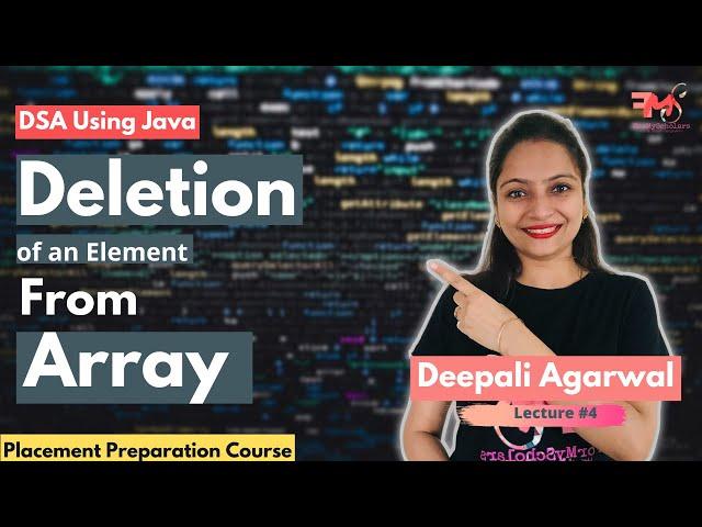 Delete an Element From Array (Concept + Java Code) | DSA using Java #4