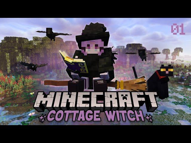 Minecraft, but as a WITCH! ‍⬛ - Cottage Witch Modded Episode 1