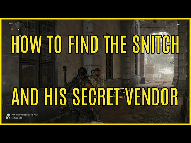 The Division 2 | How To Find The Snitch And Secret Vendor Cassie Mendoza