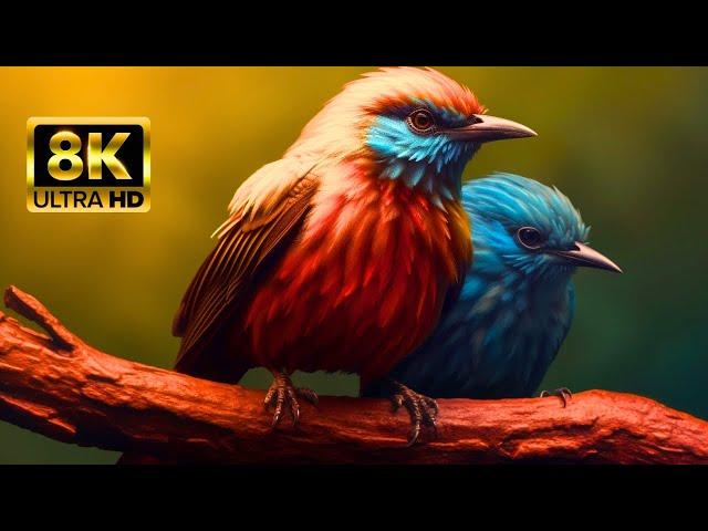 Bird World 8K ULTRA HD - The Most Colorful Birds Full 8k - The Most Realistic Picture And Sound