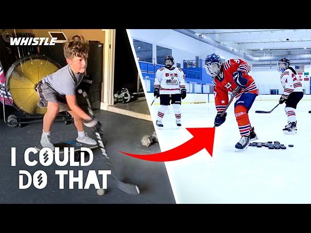 12-Year-Old Hockey PRODIGY vs. NHL All-Star Skills Challenge! 