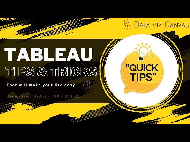 Tableau Tips & Tricks that you should know | Amazing tableau tips