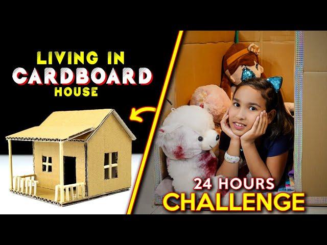 Living in Cardboard House for 24 hours challenge | #LearnWithPari