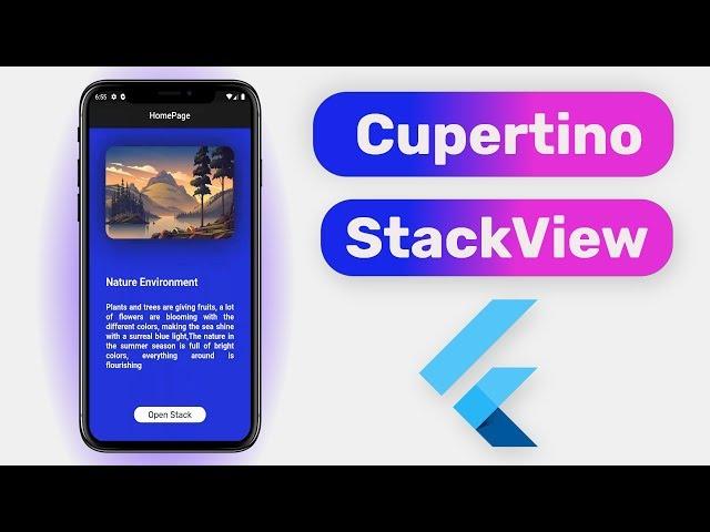 How to Implement Cupertino StackView Navigation in Flutter | Cupertino Stackview