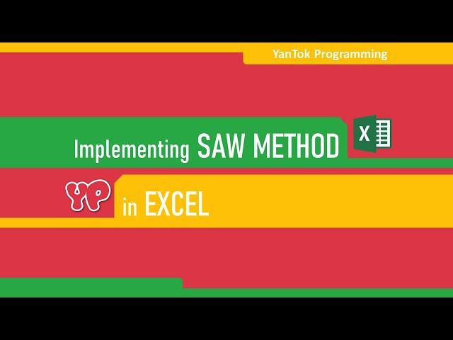 Implementing SAW Method in Excel