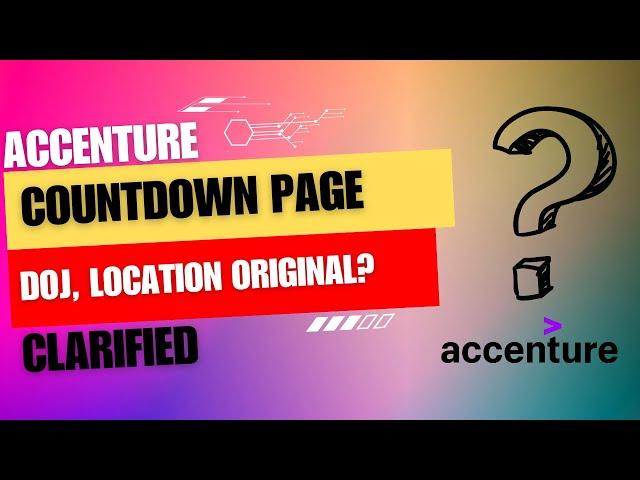 Accenture Latest CountDown Page Mail | DOJ, Location are original or not in countdown to Accenture