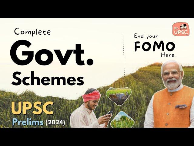 Complete *GOVT Schemes * in 40 mins | Part - 1 | UPSC-Prelims-2024