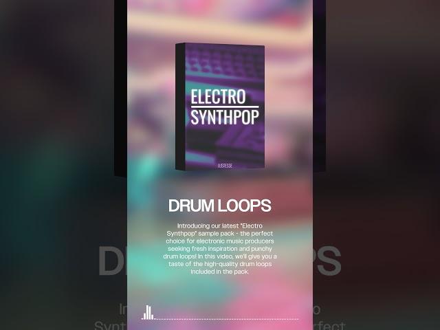 Drum Loops Showcase | Electro Synthpop Samples