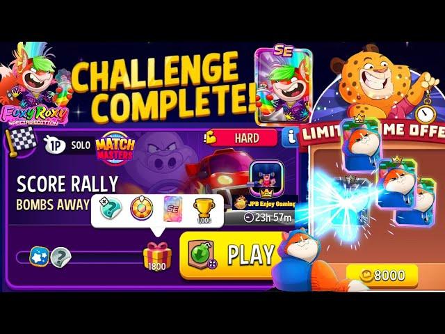 Bombs Away+Super Sized Solo challenge Score Rally 1800 Score/ Match Masters