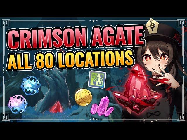 All 80 Crimson Agates Locations  (WITH TIMESTAMPS + DETAILED GUIDE!) Genshin Impact Dragonspine