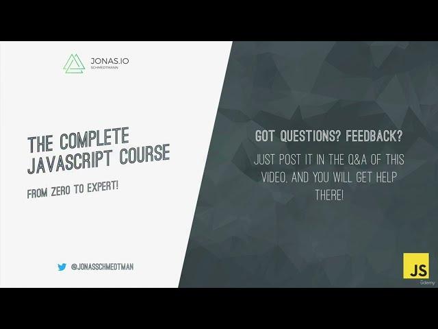 JAVASCRIPT FUNDAMENTALS PART #1 | JavaScript Course  | Jonas Schmedtmann | Free Udemy Course