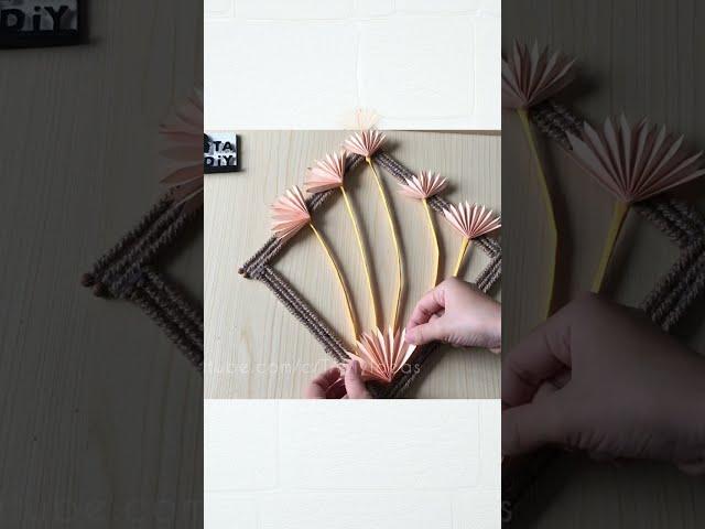 Beautiful paper flower wall hanging easy wall decoration ideas paper crafts diy