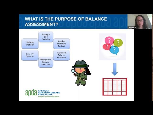 Let's Keep Moving With APDA: Assessing balance with a Physical Therapist