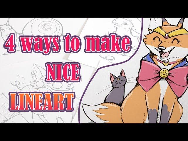 How to Make NICE LINEART 4 Ways + Drawing Popular Characters as ANIMALS