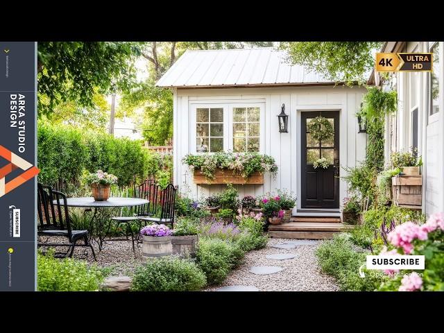 Charming Tiny Garden Ideas: Vintage Farmhouse Decor & Creative Gravel Patio Inspiration