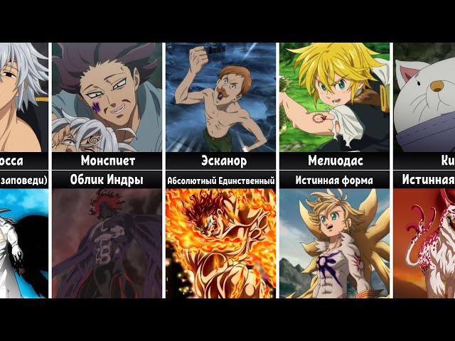 The Seven Deadly Sins | First and Final Form