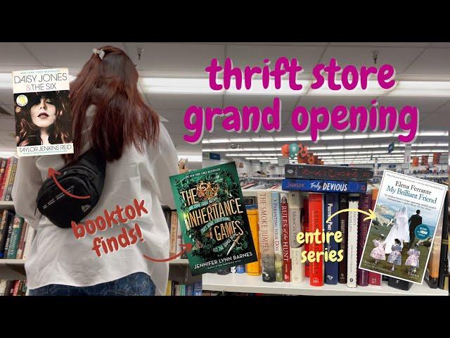 thrift store grand opening (book thrifting, booktok finds + full series!!) | reading reputation