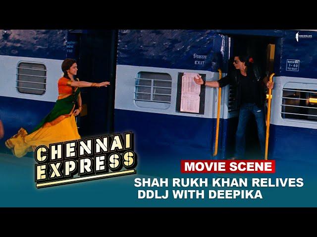 Shah Rukh Khan relives DDLJ with Deepika | Movie Scene | Chennai Express | A film by Rohit Shetty