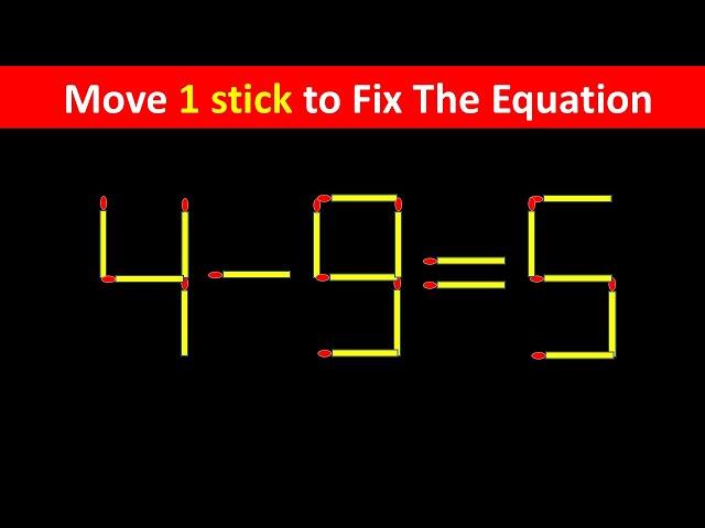 Matchstick Puzzle - Fix The Equation #matchstickpuzzle #simplylogical